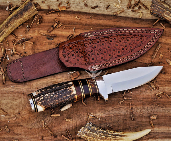 Custom D2 Small Hunting Knife With SS Guard
