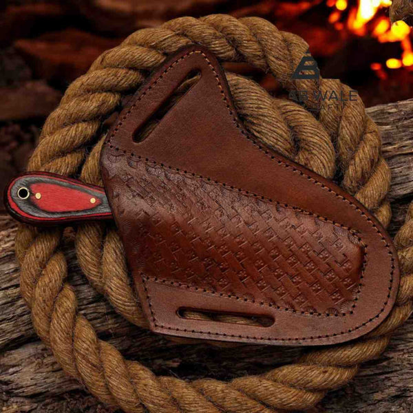 Bull Cutter Knife Red Pakka wood