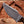Stainless Damascus hunting knife blade tip and pattern detail