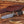 Damascus steel edge on hunting knife