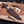 Feather Damascus bowie knife seated in red deer embossed Italian leather sheath