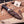 Damascus hunting knife seated in  Italian leather sheath