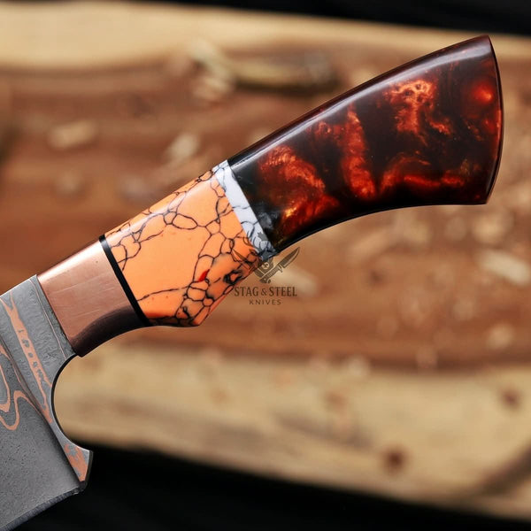Chefs knife -Custom Cu Mai 9 inch Blade kitchen knife
