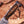 Pine cone handle with copper Masonic skull pin on tanto knife