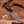 Close-up of stainless Damascus blade pattern on handmade hunting knife