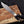 D2 western bowie knife with stag handle held in hand